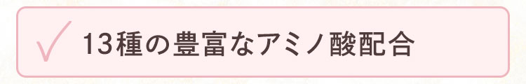 13種の豊富なアミノ酸配合