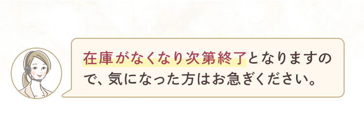 在庫がなくなり次第終了となりますので、気になった方はお急ぎください。